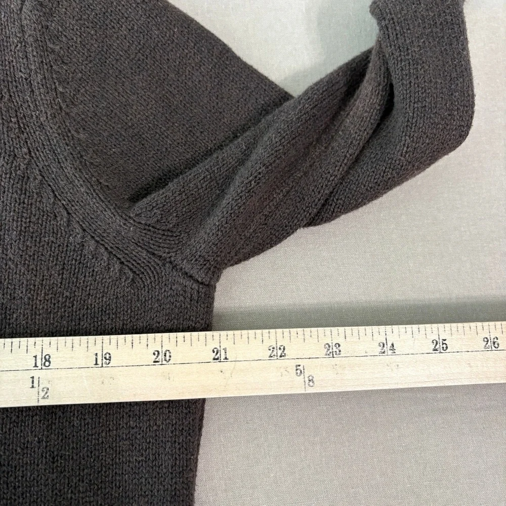American Eagle Sweater Mens Medium Brown Knit Quarter Zip Pullover Preppy Y2K